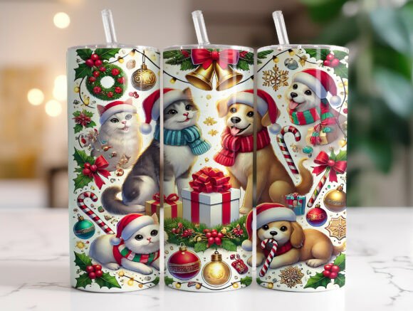 Cat Dog Christmas Tumbler Wrap: A Designer’s Review