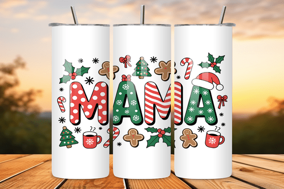 Christmas Mama Cookie Tumbler Wrap Graphics Review