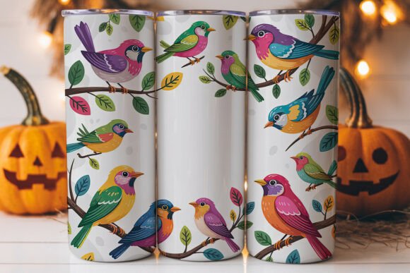 Colorful Birds Tumbler Wraps: Graphics Review