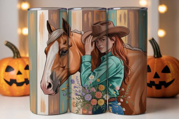 Cowgirl Horse Floral Tumbler Wraps & Graphics Review