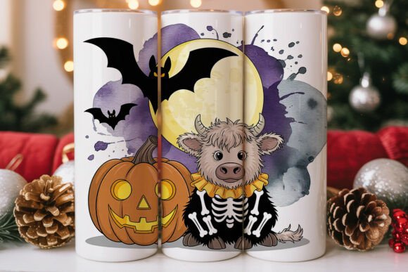 Cute Calf Skeleton Halloween Tumbler: Tumbler Wraps Graphics Review