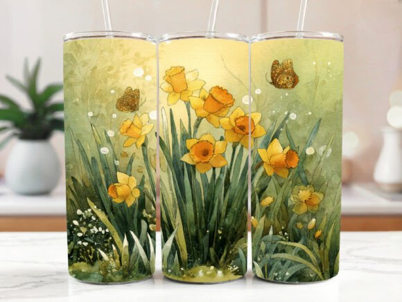 Daffodil Tumbler Wrap Sublimation: Graphics & Tumbler Wraps