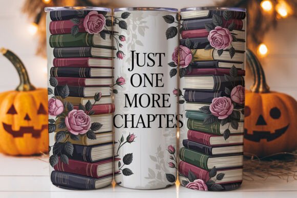 Dark Academia Rose Book Stack Tumbler Graphics & Tumbler Wraps Review