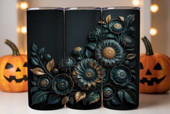 Dark Floral Embossed 20oz Tumbler Wrap Review