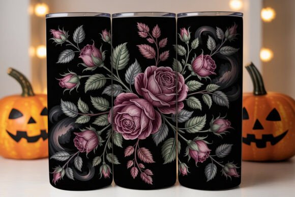 Dark Gothic Rose 20oz Tumbler Wrap