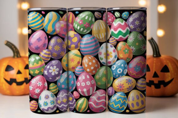 Easter Eggs 20oz Tumbler Wrap: Graphics & Tumbler Wraps