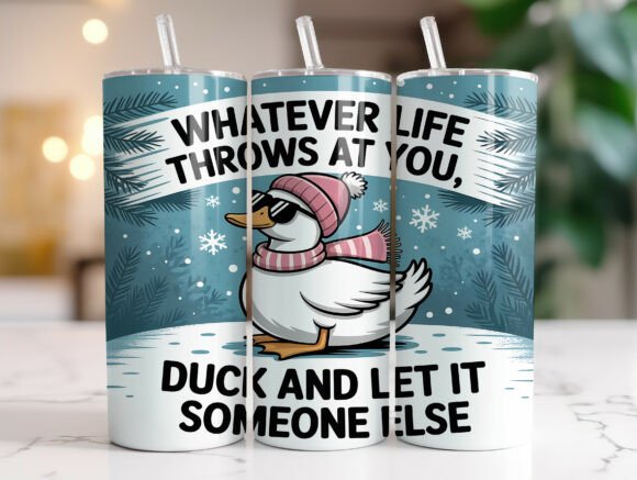 Funny Winter Duck Tumbler Wrap Graphics Review