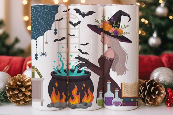 Halloween Witch Cauldron Tumbler Graphics & Wraps