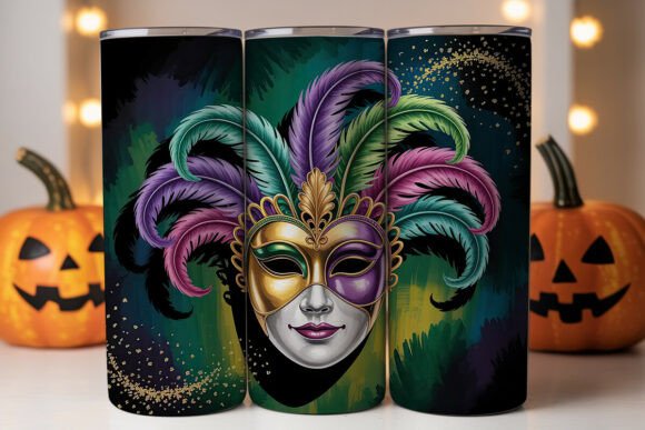 Mardi Gras Masquerade Tumbler Wraps Graphics Review