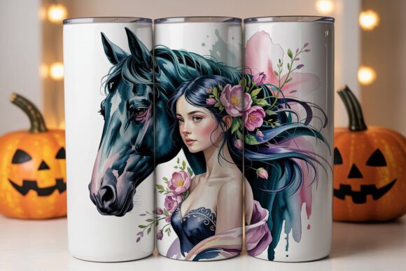 Mystical Horse Woman Tumbler Wrap Graphics Review