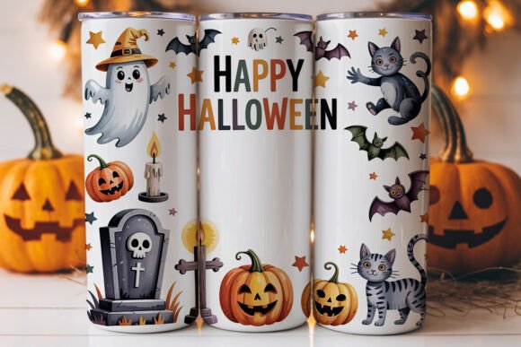 Spooky Cute Halloween Tumbler Wrap Graphics & Tumbler Wraps