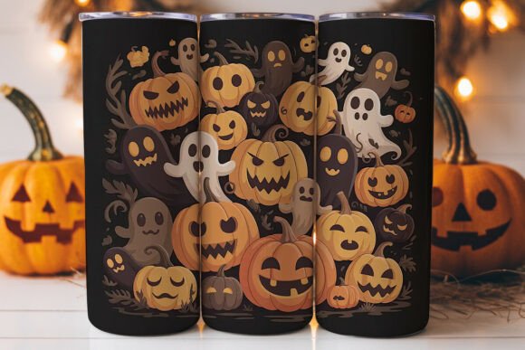 Spooky Pumpkin Patch Tumbler Wraps Graphics