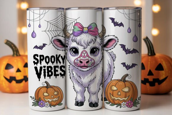 Spooky Vibes Cow Tumbler Wrap Graphics Review