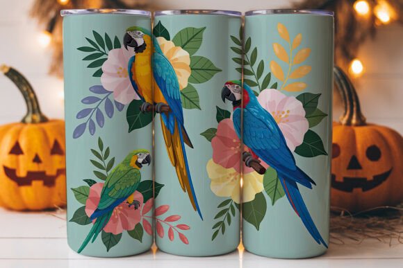 Tropical Macaw Paradise Tumbler Wraps Graphics Review