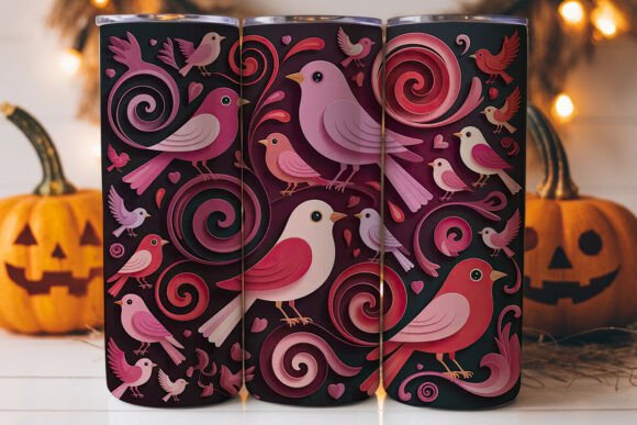 Valentine Birds 20oz Tumbler Wrap Graphics Review