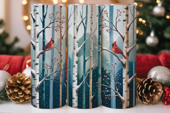 Winter Cardinal Birch Forest Tumbler: A Real-Use Design Review